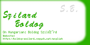 szilard boldog business card